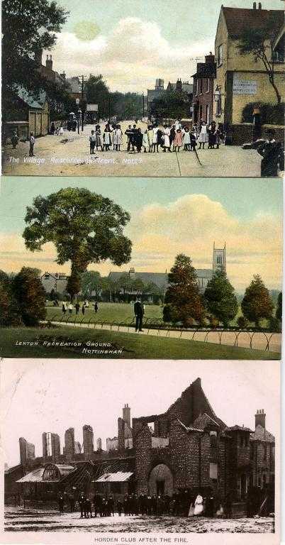 Appraisal: AN ALBUM OF POSTCARDS many topographical including Nottingham Radcliffe on