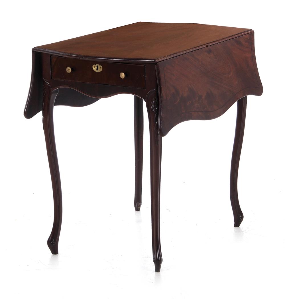 Appraisal: George III mahogany Pembroke table manner of Chippendale circa butterfly