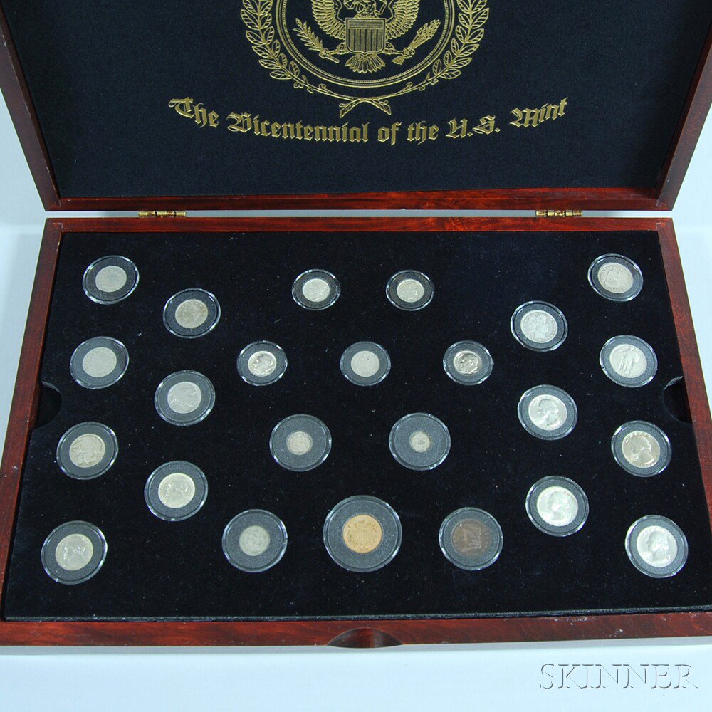 Appraisal: Cased U S Mint Bicentennial Coin Group including an Classic