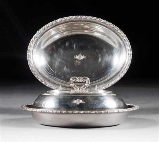 Appraisal: American sterling silver covered serving dish and matching open serving