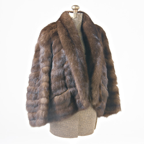 Appraisal: Birger Christensen Russian Bargouzine sable jacket Horizontally worked skins with