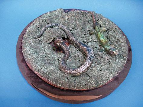 Appraisal: A PALISSY TYPE WALL POCKET PLATE modelled in relief with