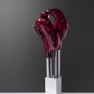 Appraisal: Kent Forest Ipsen - Untitled Sculpture blown glass aluminum signed