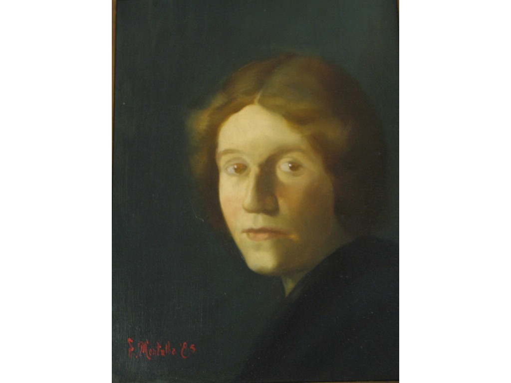 Appraisal: Ellen Montalba Self portrait head and shoulders signed and dated