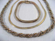 Appraisal: A carat gold necklace and bracelet total weight approx grams