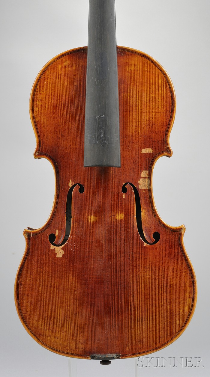 Appraisal: Modern Violin Anton Schroetter Mittenwald c bearing the maker's label