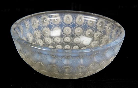 Appraisal: Sale Lot A Lalique Molded and Frosted Glass Bowl Nemours