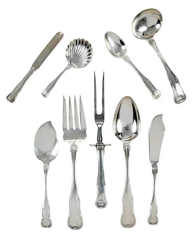 Appraisal: Kirk King Sterling Flatware pieces American th century including eight