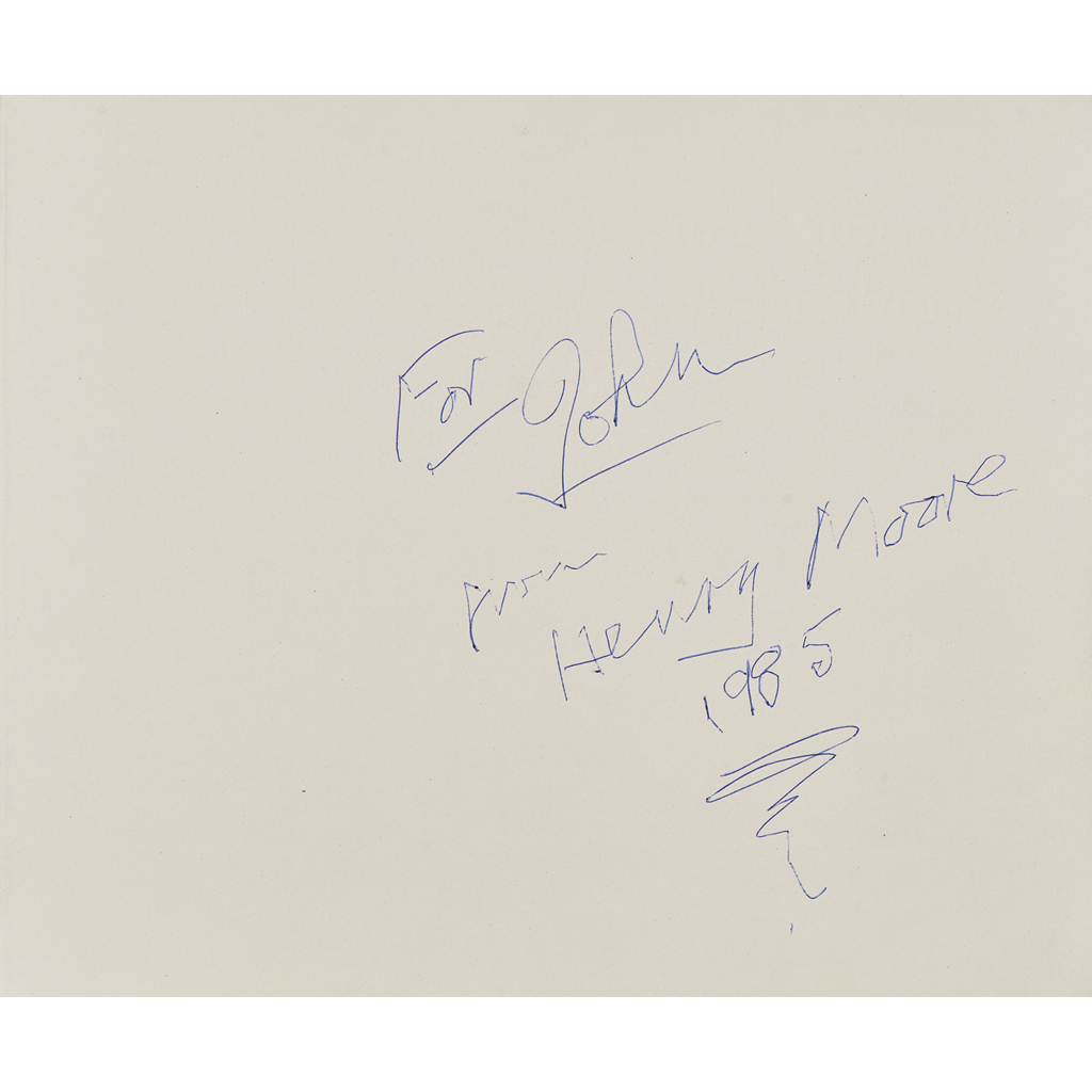 Appraisal: Moore Henry Sheep Sketchbook Oblong vo inscription from Henry Moore