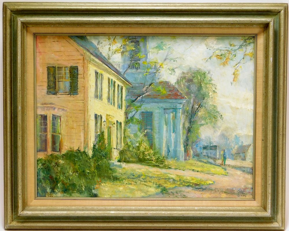 Appraisal: Chris Benvie South County RI Street O B Painting Rhode