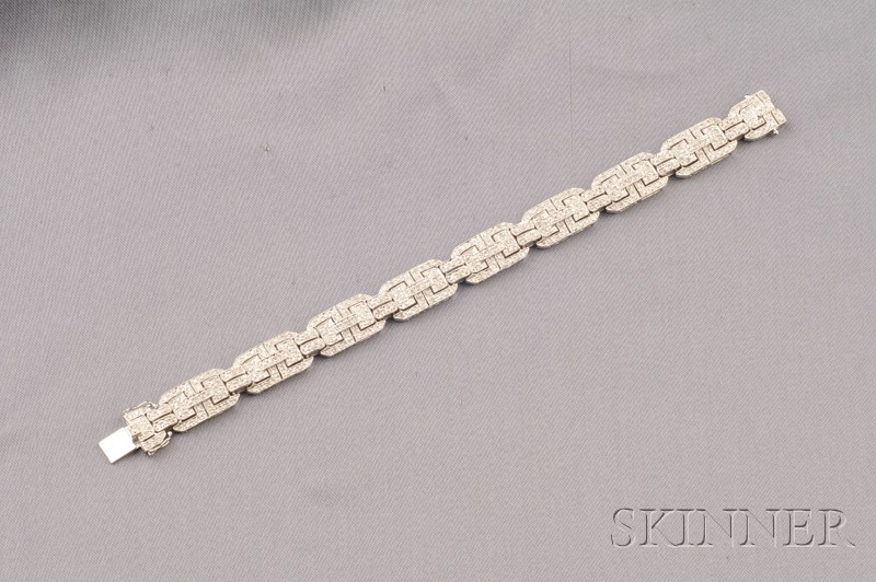 Appraisal: kt White Gold and Diamond Bracelet set throughout with diamond