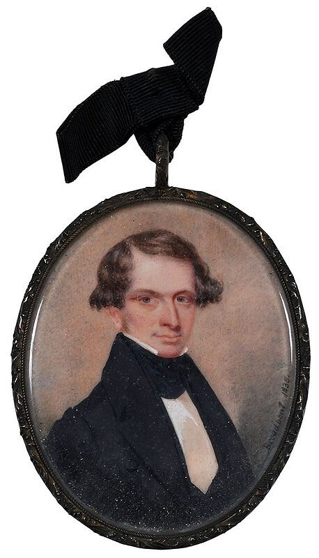 Appraisal: Samuel Broadbent Jr American - Portrait Miniature of a Gentleman