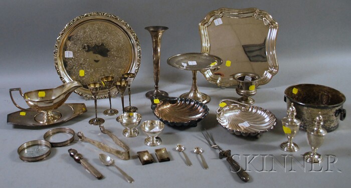 Appraisal: Group of S Kirk Sterling and Silver-plated Serving Items including