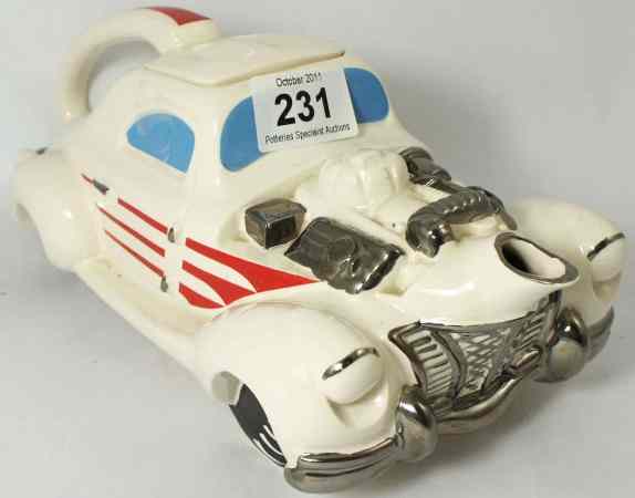 Appraisal: Silver Crane Novelty Teapot of a Car