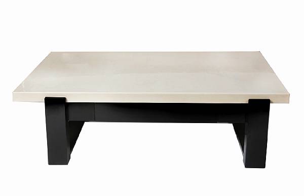 Appraisal: A Robert Kuo coffee table McGuire Furniture Company st century