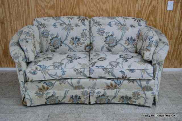 Appraisal: 's Floral Fabric Covered Love SeatFrom the estate is a