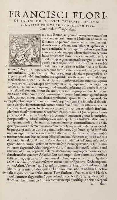 Appraisal: Floridus Franciscus In M Actii Plauti calumniatores Apologia text in