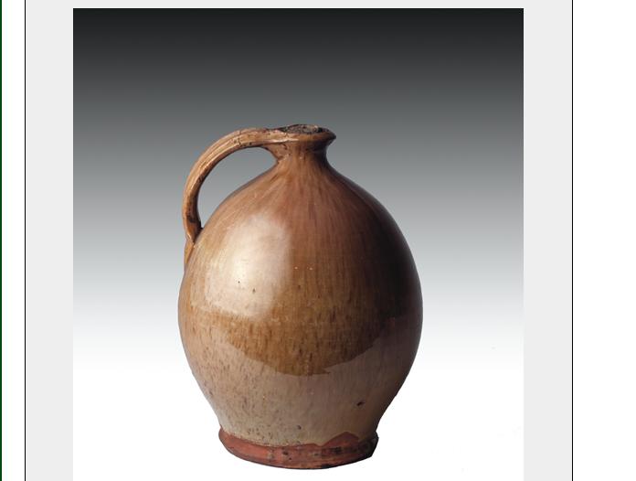 Appraisal: MAINE GLAZED REDWARE JUG ATTRIBUTED TO JOHN CORLISS WOOLWICH EARLY