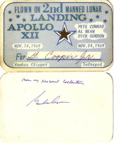 Appraisal: Gordon Cooper's FLOWN Gold Star A inch gold star mounted