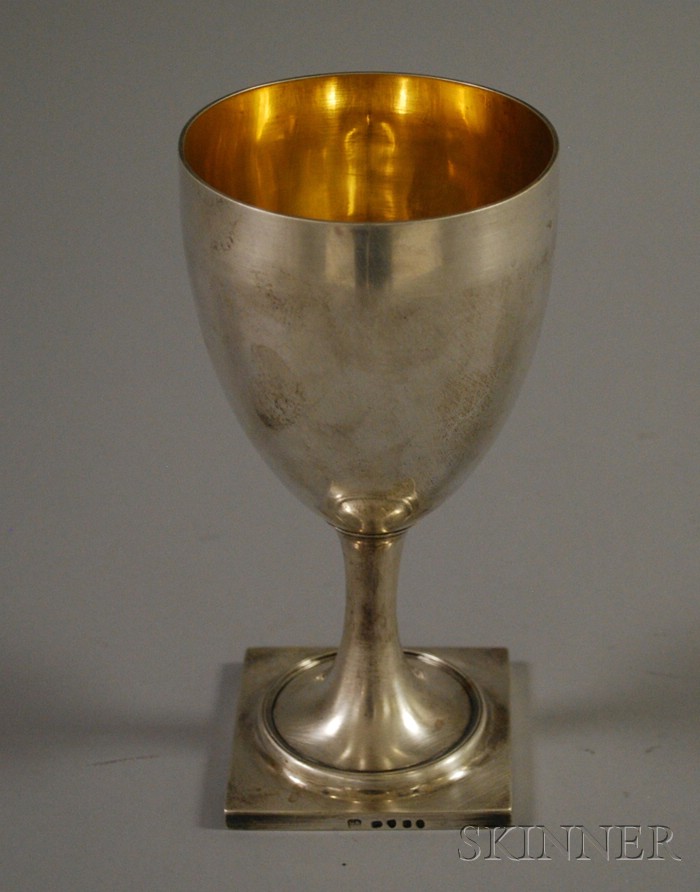 Appraisal: English Sterling Goblet London c George Smith II and Thomas