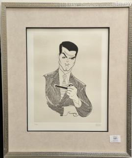 Appraisal: Al Hirschfeld - etching of Cary Grant signed in pencil