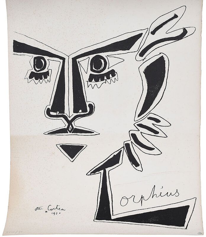 Appraisal: Jean Cocteau French - Orpheus XVIII lithograph on Arches paper