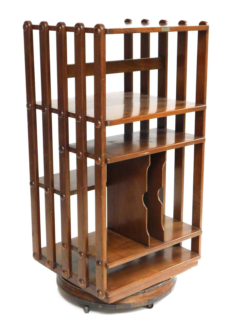 Appraisal: Rotating bookcase by Sargent Mfg Co Muskegon MI NY pat