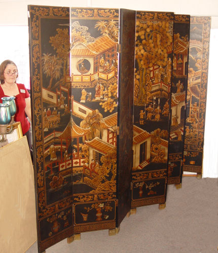 Appraisal: FT TALL PANEL CHINESE SCREEN Set of hinged '' panels