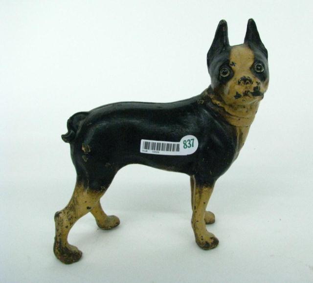 Appraisal: Boston Terrier cast iron door stop vintage '' high