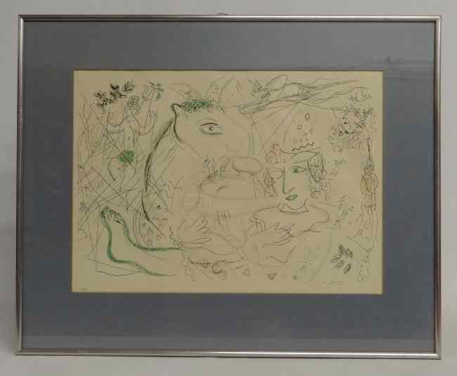 Appraisal: Marc Chagall lithograph titled ''The Circus'' Has Orleans art gallery