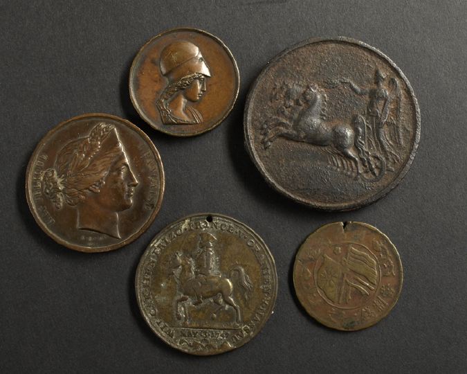 Appraisal: Collection of Five International Medals and Coins including a French