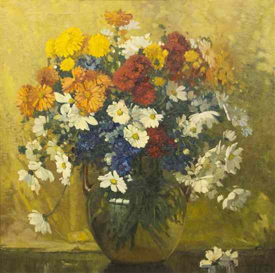 Appraisal: Frederick Milton Grant American - Still Life with Flowers oil