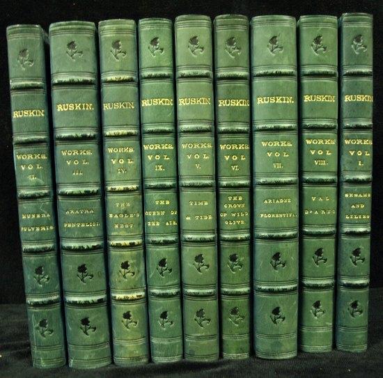 Appraisal: Ruskin J Works ten volumes George Allen Sunnyside Orpington Kent