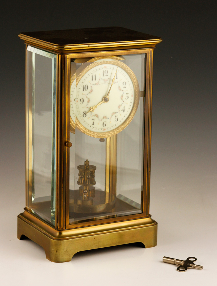 Appraisal: - Tiffany Co Never Wind Torsion Pendulum Mantle Clock Tiffany