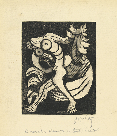 Appraisal: JACQUES LIPCHITZ Danseuse et Coq Aquatint and engraving circa x