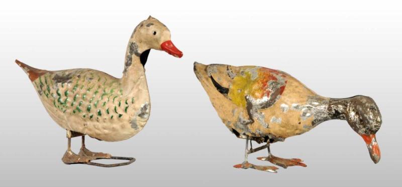 Appraisal: Lot of Tin Hand-Painted Duck Toys Description German Includes one