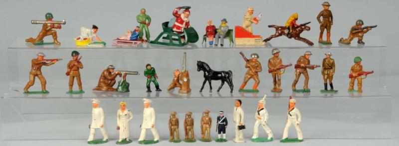 Appraisal: Lot of Dimestore Toy Soldiers Description pieces total Includes Barday