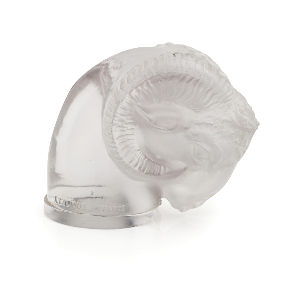 Appraisal: REN LALIQUE - 'T TE DE B LIER' CLEAR AND