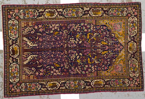 Appraisal: A Kashan rug Central Persia late th century size approximately