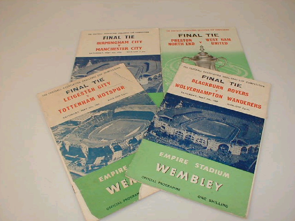 Appraisal: Four FA Cup Final programmes and