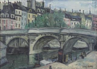 Appraisal: BLATAS Arbit Oil on Canvas Seine River Paris Signed and