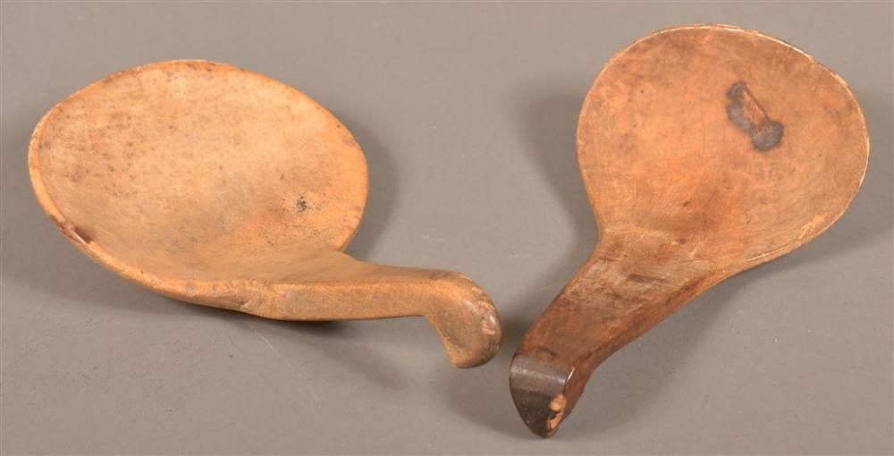 Appraisal: Two Pennsylvania Maple Butter Paddles Two Pennsylvania th Century Maple