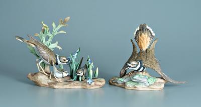 Appraisal: Two Boehm porcelain bird figurines killdeers marked quot Boehm Limited