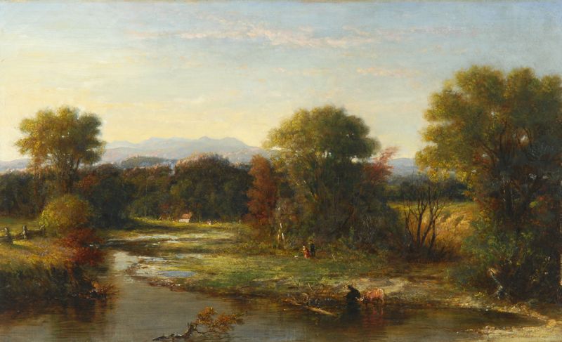 Appraisal: GEORGE LORING BROWNAmerican - Sep Afternoon on the Pemigewasset River