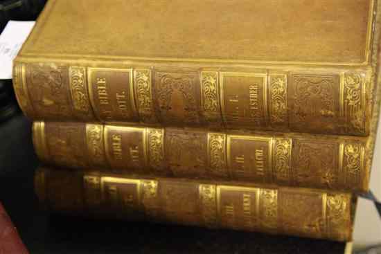 Appraisal: SCOTT T THE HOLY BIBLE three vols engraved plates full