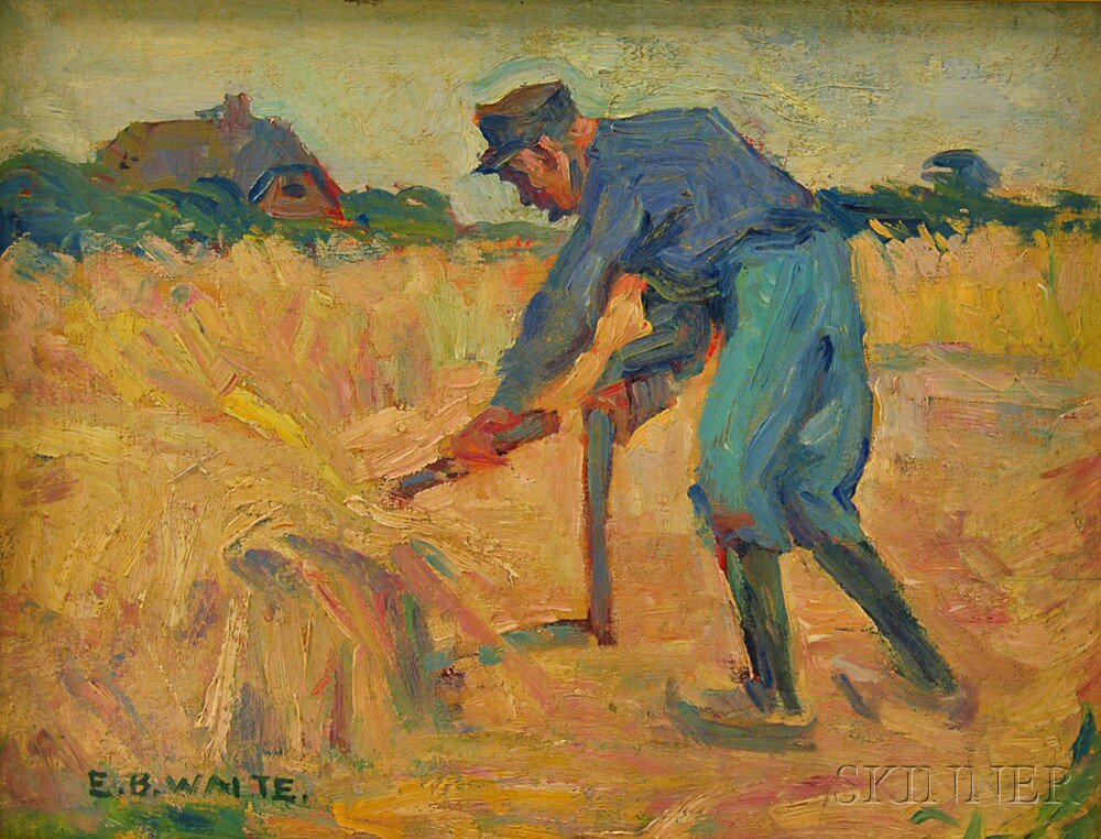 Appraisal: Emily Burling Waite American - Harvest Time Signed E B