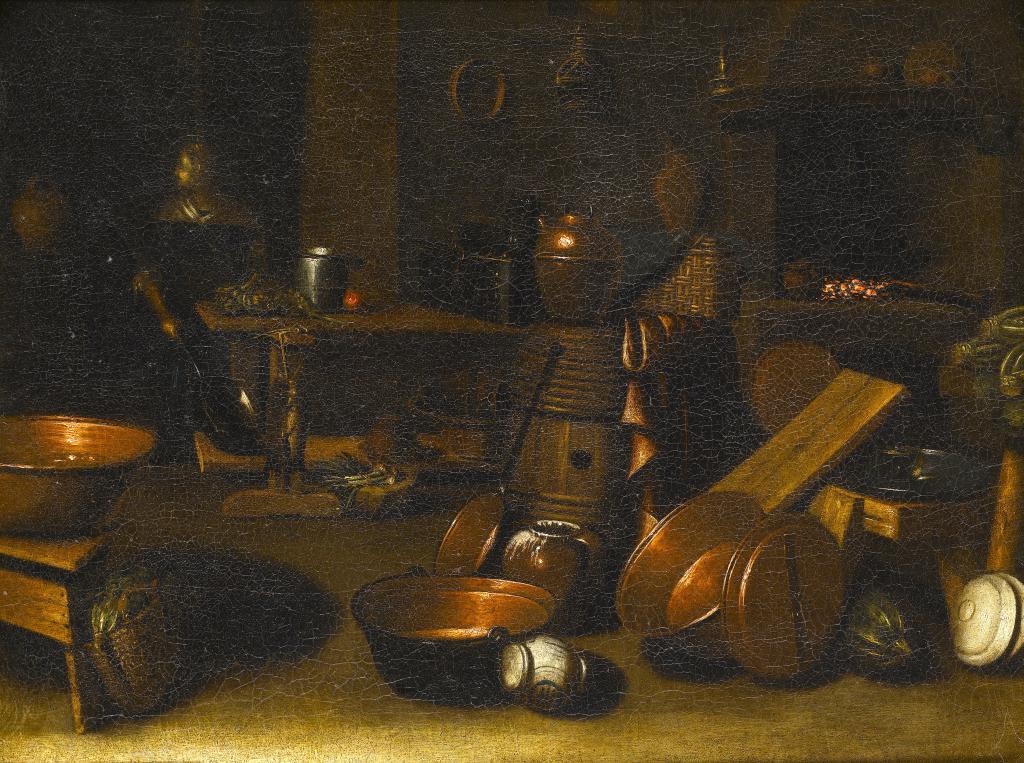 Appraisal: CIRCLE OF CORNELIS SAFTLEVEN C - A KITCHEN INTERIOR WITH