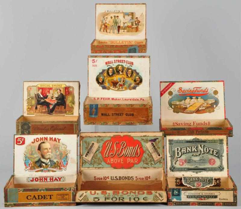 Appraisal: Lot of Assorted Cigar Boxes Description All with original labels