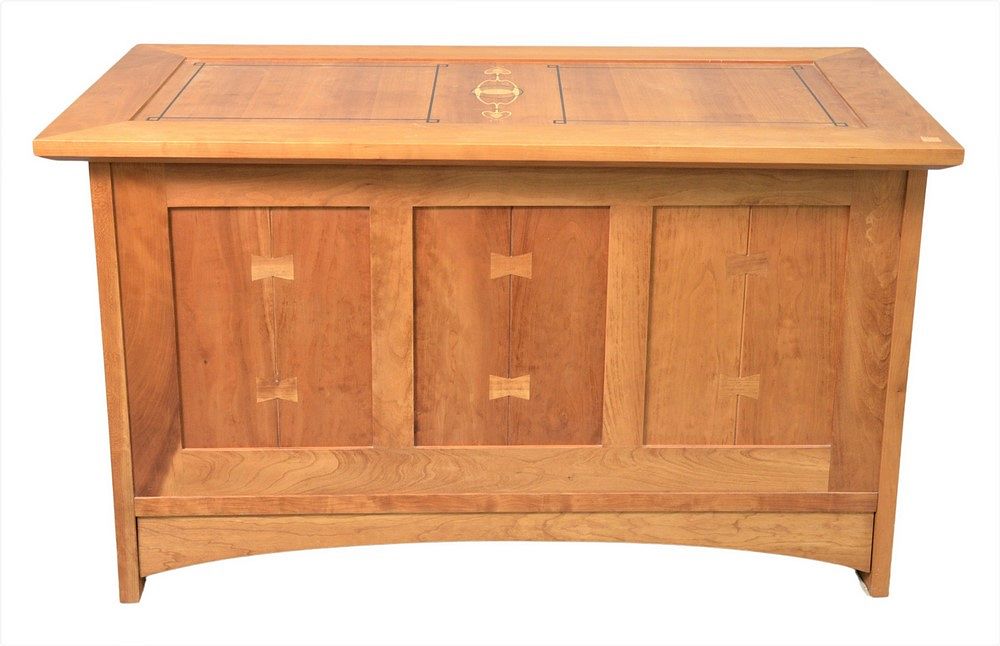 Appraisal: Stickley After Harvey Ellis Oak and Cedar Chest having inlaid