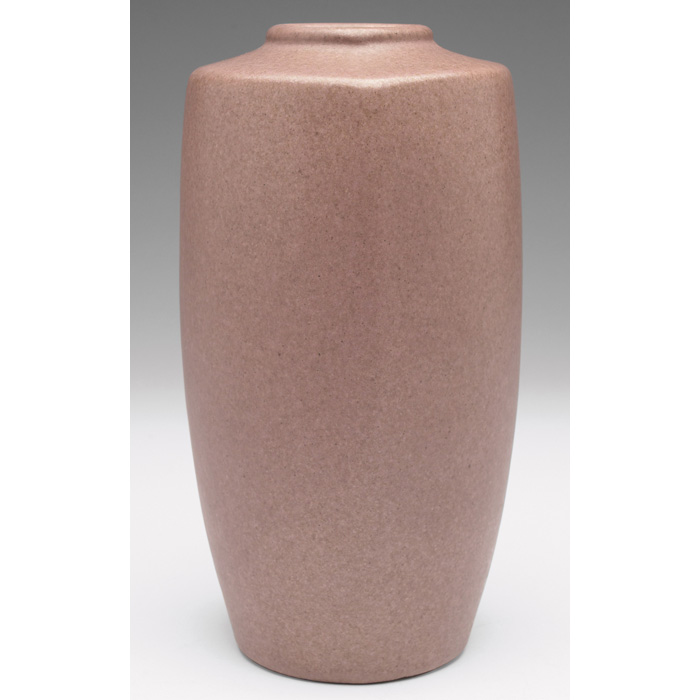 Appraisal: Nice Teco vase designed by Fritz Albert three-sided shape under